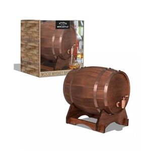 New‎ Studio Mercantile Wood Whiskey Barrell Dispenser Gifts Stocking Stuffer Bar